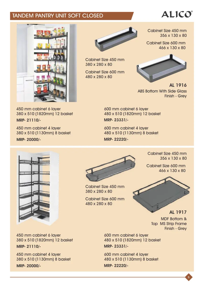 TANDEM PANTRY UNIT (SOFT CLOSE) secondary preview